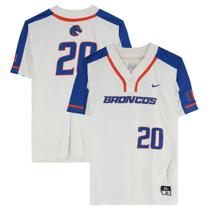 Boise State Broncos Team-Issued #20 White Jersey from the Softball Program - Size XL