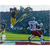 Charles Woodson Michigan Wolverines Autographed 8'' x 10'' Leaping Interception Photograph - Signed in Yellow Ink