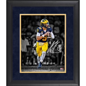 J.J. McCarthy Michigan Wolverines Facsimile Signature Framed 11'' x 14'' Photograph