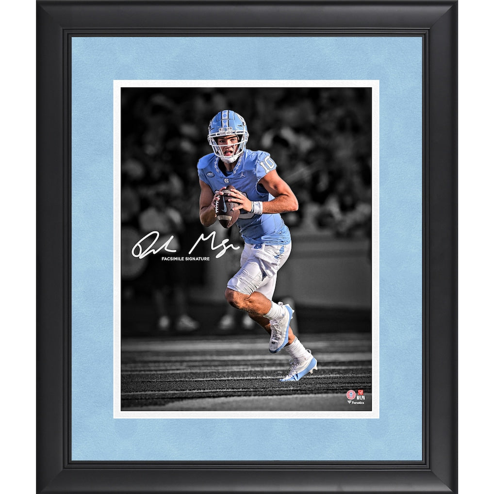 Drake Maye North Carolina Tar Heels Facsimile Signature Framed 11'' x 14'' Photograph