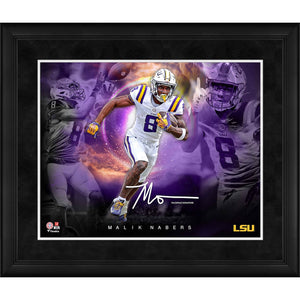 Malik Nabers LSU Tigers Facsimile Signature Framed 16'' x 20'' Stars of the Game Collage