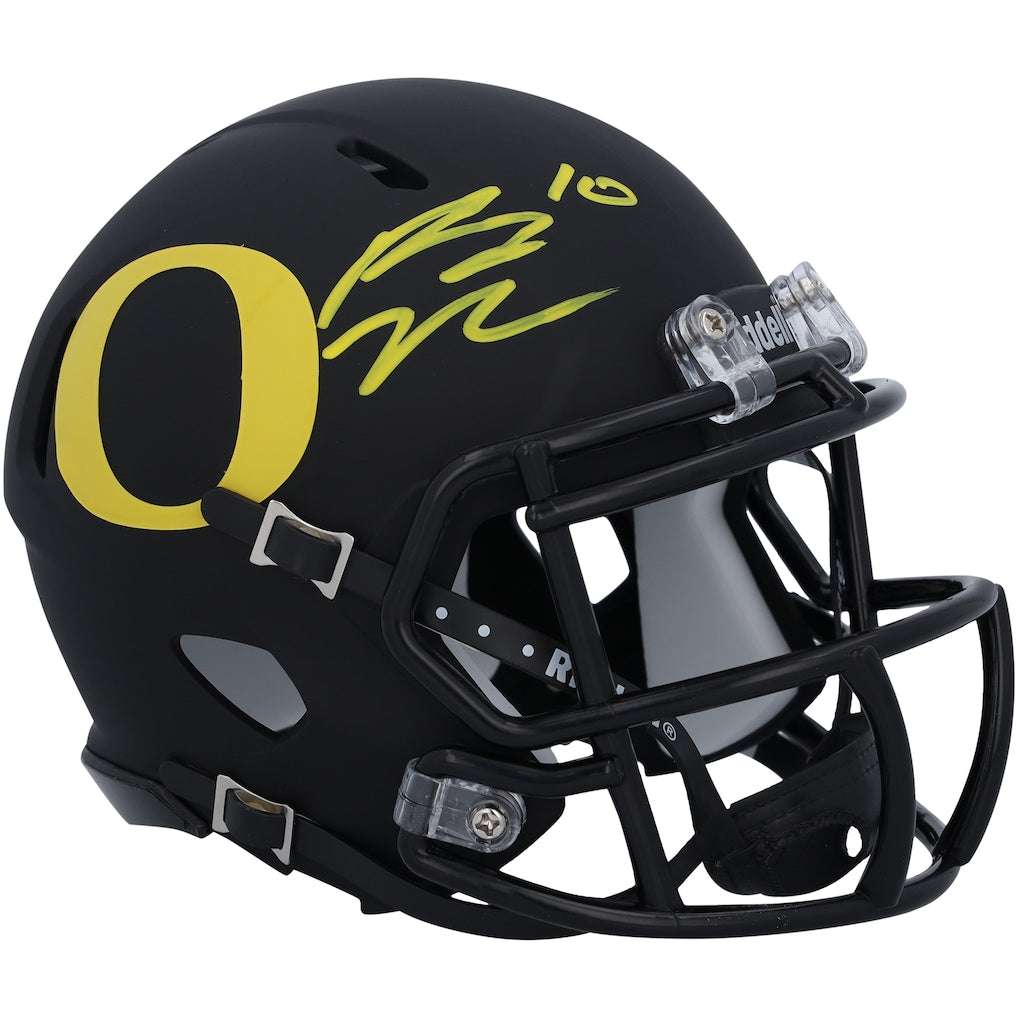 Bo Nix Oregon Ducks Autographed Riddell Speed Mini Helmet