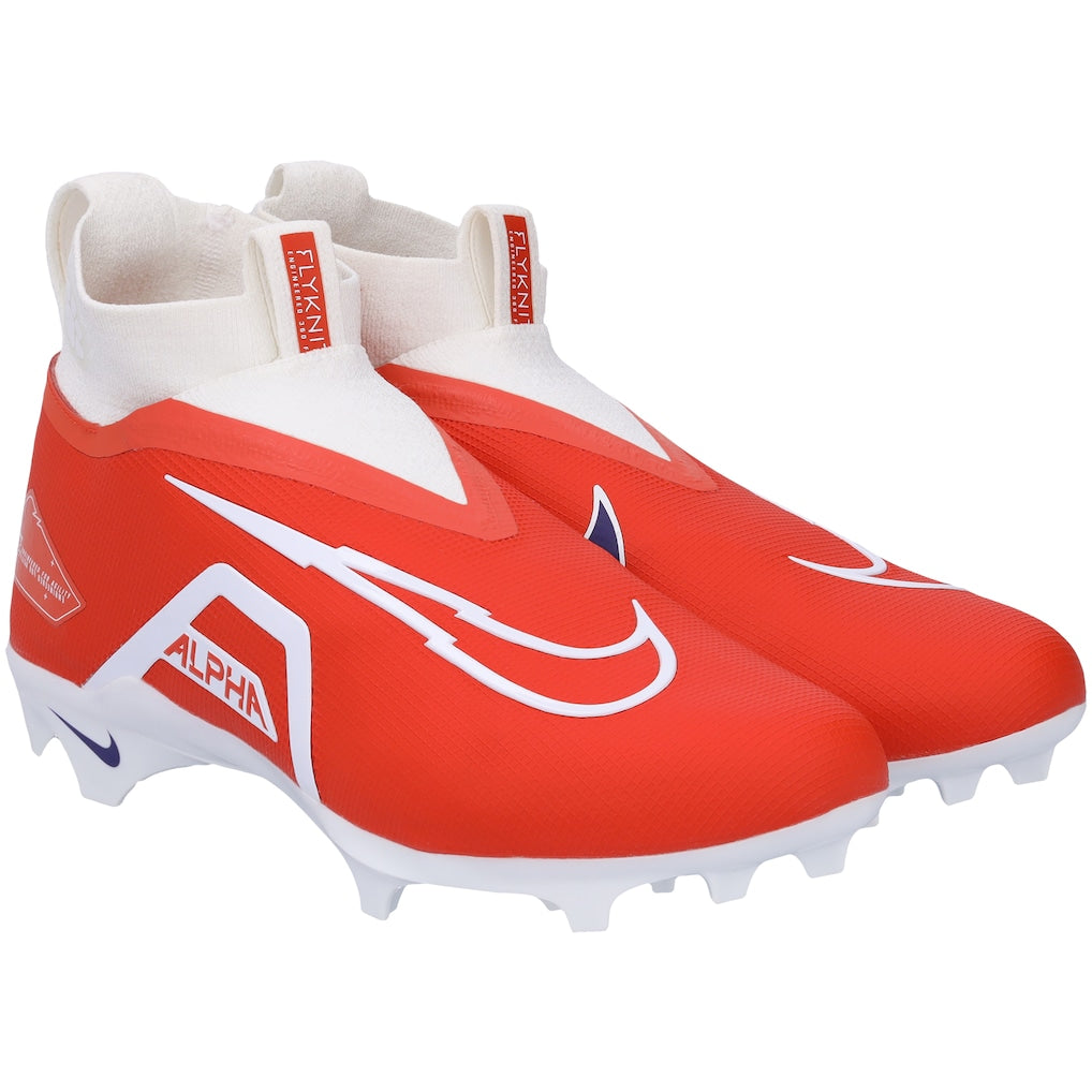 Clemson Tigers Team-Issued Orange Alpha Elite 3 Nike Cleats from the Football Program