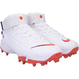 Clemson Tigers Team-Issued White Force Pro 2 Shark Nike Cleats from the Football Program
