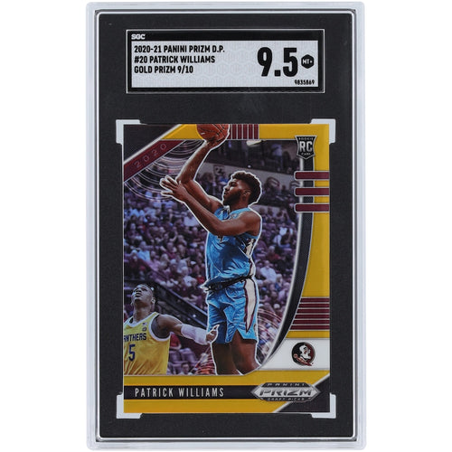 Patrick Williams Florida State Seminoles 2020-21 Panini Prizm DP Gold Prizm #20 #9/10 SGC Authenticated 9.5 Rookie Card
