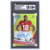 Shazz Preston Alabama Crimson Tide Autographed 2023 Bowman Chrome U Yellow Refractor #59 #36/75 SGC Authenticated 10/10 Card