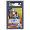Jayden de Laura Arizona Wildcats Autographed 2023 Bowman Chrome U Gold Refractor #30 #17/50 SGC Authenticated 10 Card