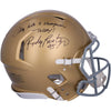 Rudy Ruettiger Notre Dame Fighting Irish Autographed Riddell Gold Speed Authentic Helmet with ''Play like a Champion Today!'' Inscription