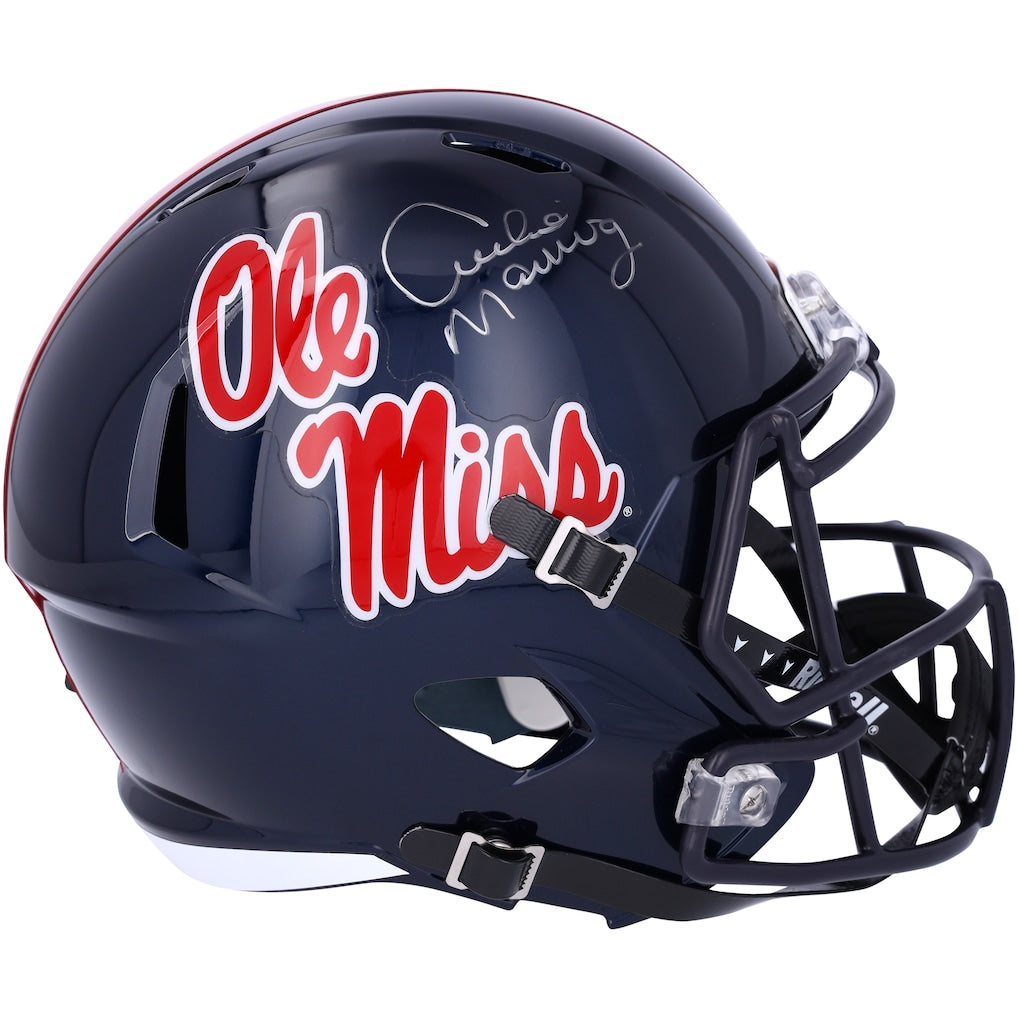 Archie Manning Ole Miss Rebels Autographed Riddell Speed Replica Helmet