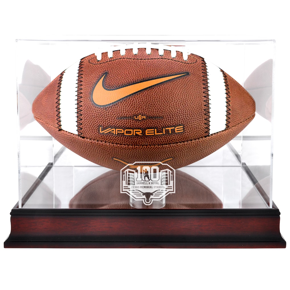 Texas Longhorns 100th Anniversary Mahogany Football Display Case