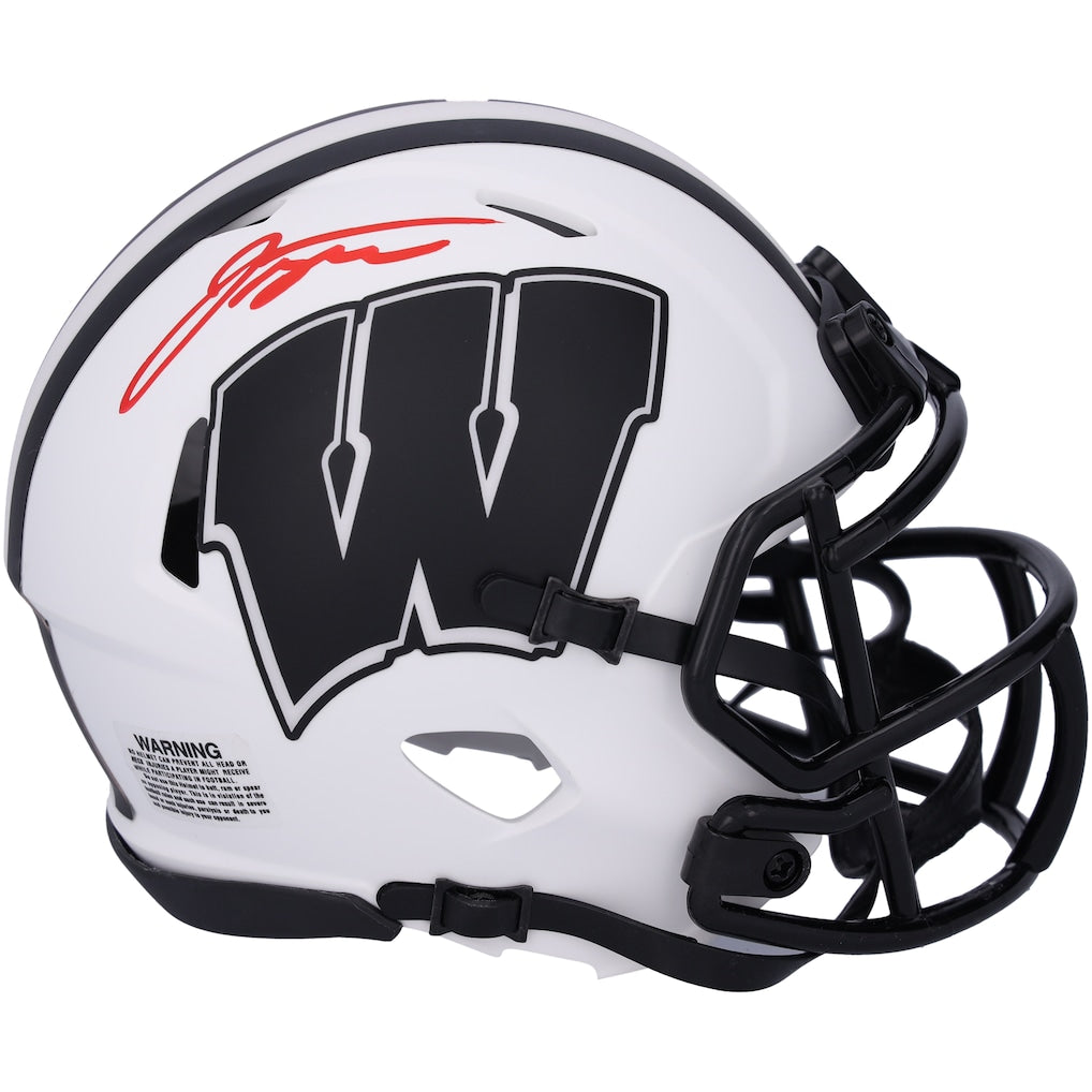 Jonathan Taylor Wisconsin Badgers Autographed Riddell Lunar Speed Mini Helmet