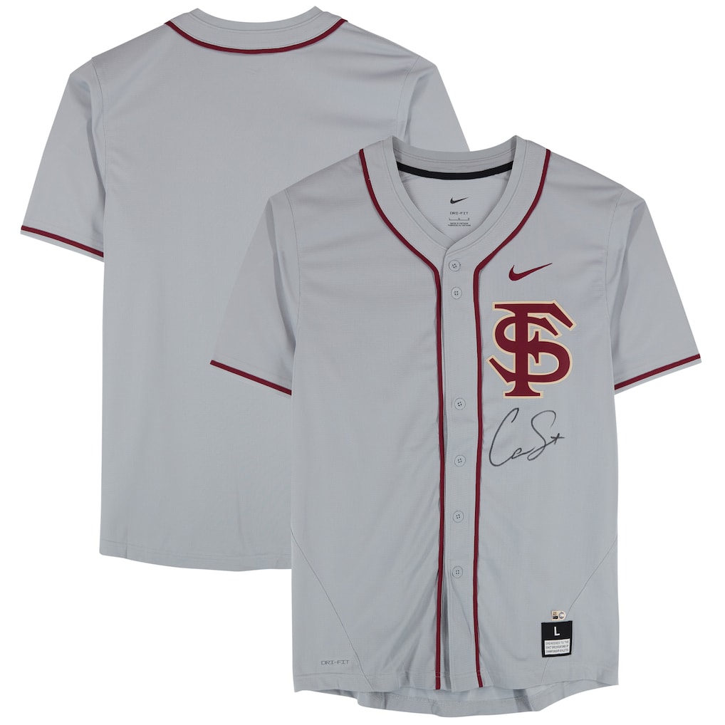 Cam Smith Florida State Seminoles Autographed Nike Gray Replica Jersey