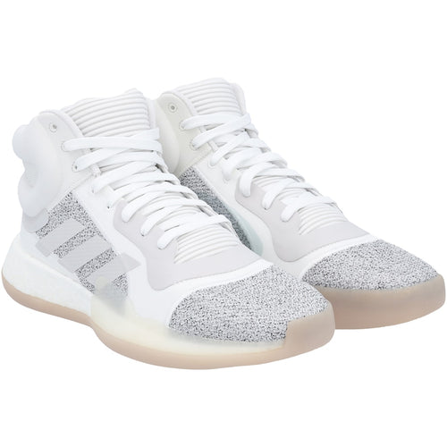Kansas Jayhawks Team-Issued White/Gray Marquee adidas Shoes from the Basketball Program