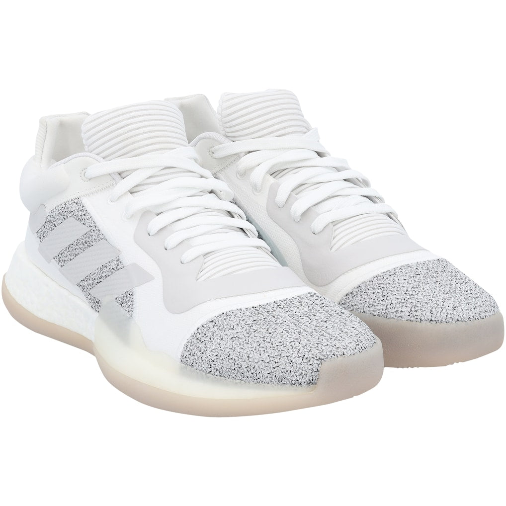 Kansas Jayhawks Team-Issued White Marquee Low adidas Shoes from the Basketball Program