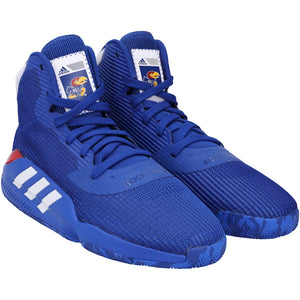 Kansas Jayhawks Team-Issued Royal Pro Bounce adidas Shoes from the Basketball Program