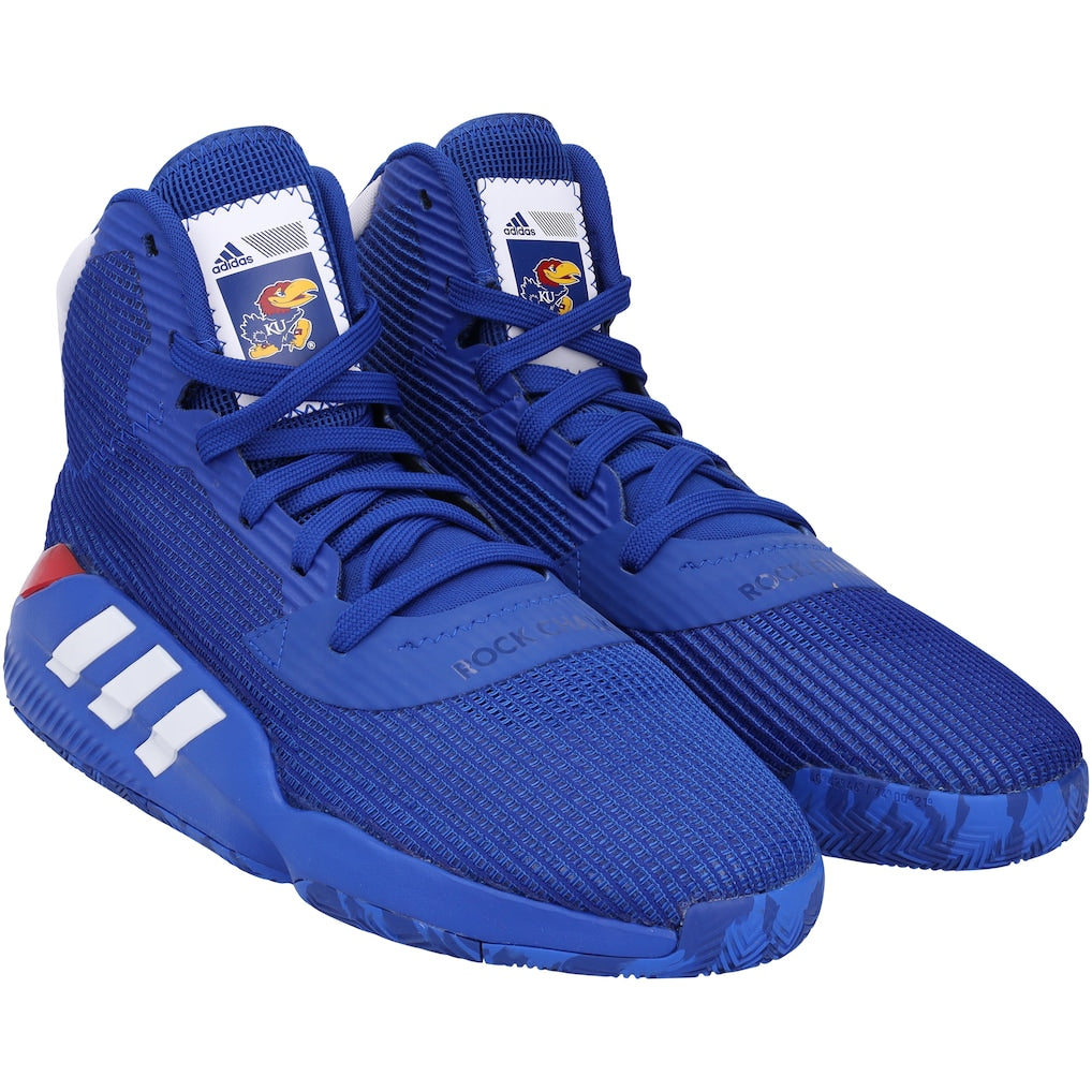Kansas Jayhawks Team-Issued Royal Pro Bounce adidas Shoes from the Basketball Program