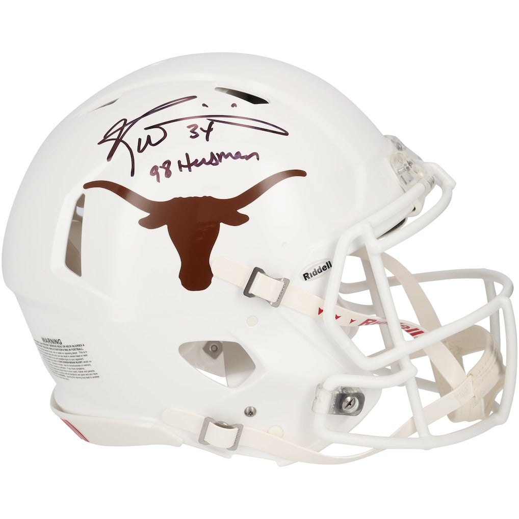 Ricky Williams Texas Longhorns Autographed Riddell Speed Authentic Helmet with ''98 Heisman'' Inscription