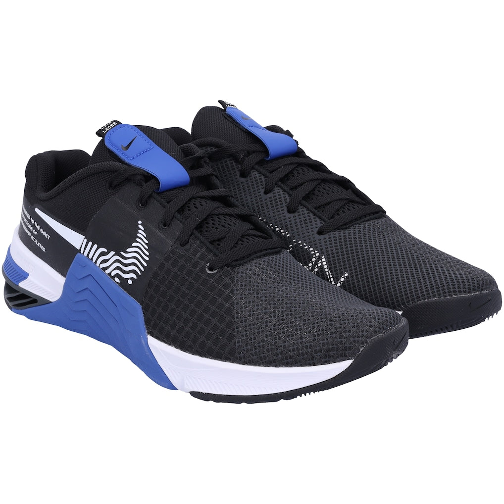 Boise State Broncos Team-Issued Royal/Black Metcon 8 Nike Shoes from the Athletics Program
