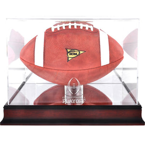 College Football Playoff Mahogany Football Display Case