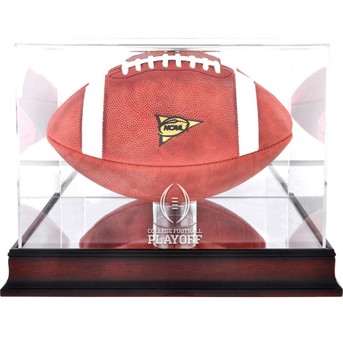 College Football Playoff Mahogany Football Display Case