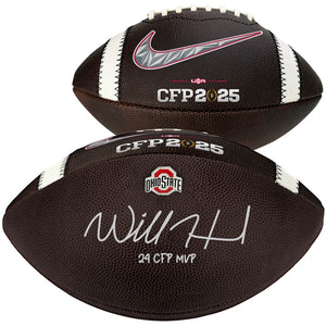 Will Howard Ohio State Buckeyes Autographed 2024 College Football Playoff National Champions Nike CFP Football with ''24 CFP MVP'' Inscription