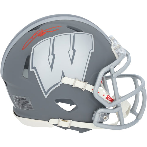 Jonathan Taylor Wisconsin Badgers Autographed Riddell 2024 Slate Speed Mini Helmet