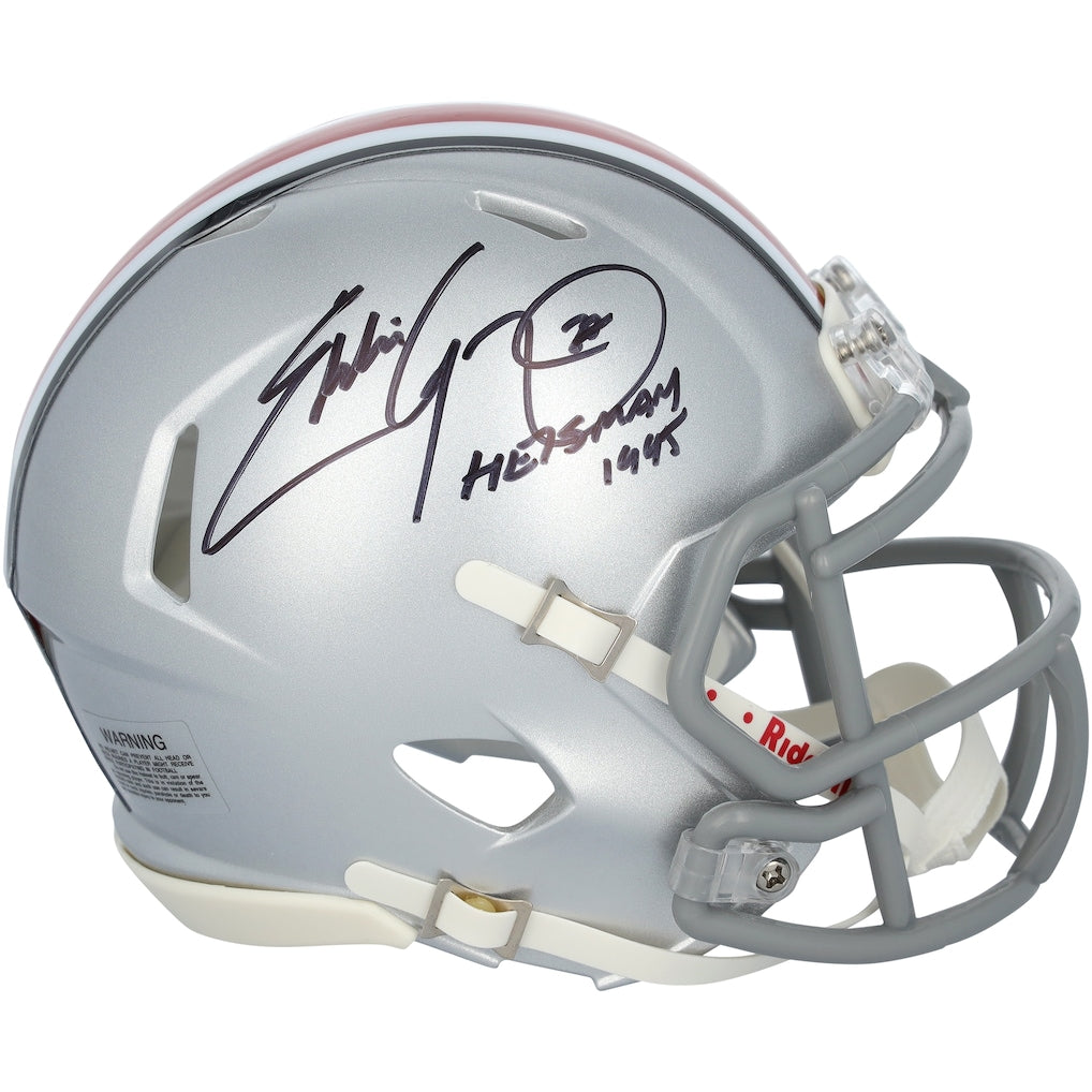 Eddie George Ohio State Buckeyes Autographed Riddell Speed Mini Helmet with ''Heisman 1995'' Inscription