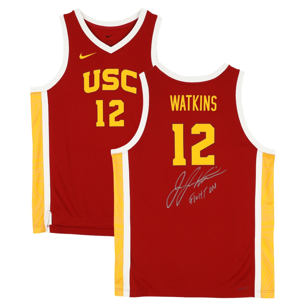 JuJu Watkins USC Trojans Autographed Nike Cardinal Replica Jersey with ''Fight On!'' Inscription
