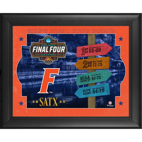 Florida Gators Framed 13'' x 16'' 2025 NCAA Men's Basketball Tournament March Madness Final Four Collage