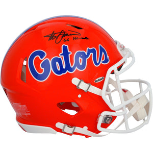 Steve Spurrier Florida Gators Autographed Riddell Orange Speed Authentic Helmet with ''66 Heisman'' Inscription