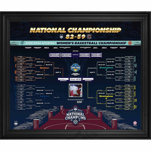 UConn Huskies Framed 20'' x 24'' 2025 NCAA Women's Basketball National Champions Collage with Game-Used Confetti - Limited Edition of 500