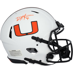 Devin Hester Miami Hurricanes Autographed Riddell Lunar Speed Authentic Helmet