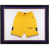Chris Webber Michigan Wolverines Autographed Framed Maize Jordan Brand Replica Basketball Shorts - Suede Matting