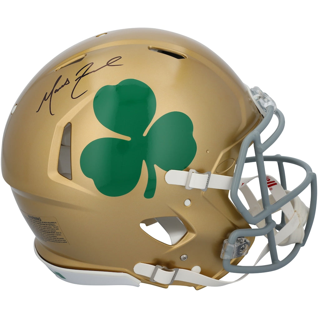 Marcus Freeman Notre Dame Fighting Irish Autographed Riddell Shamrock Speed Authentic Helmet