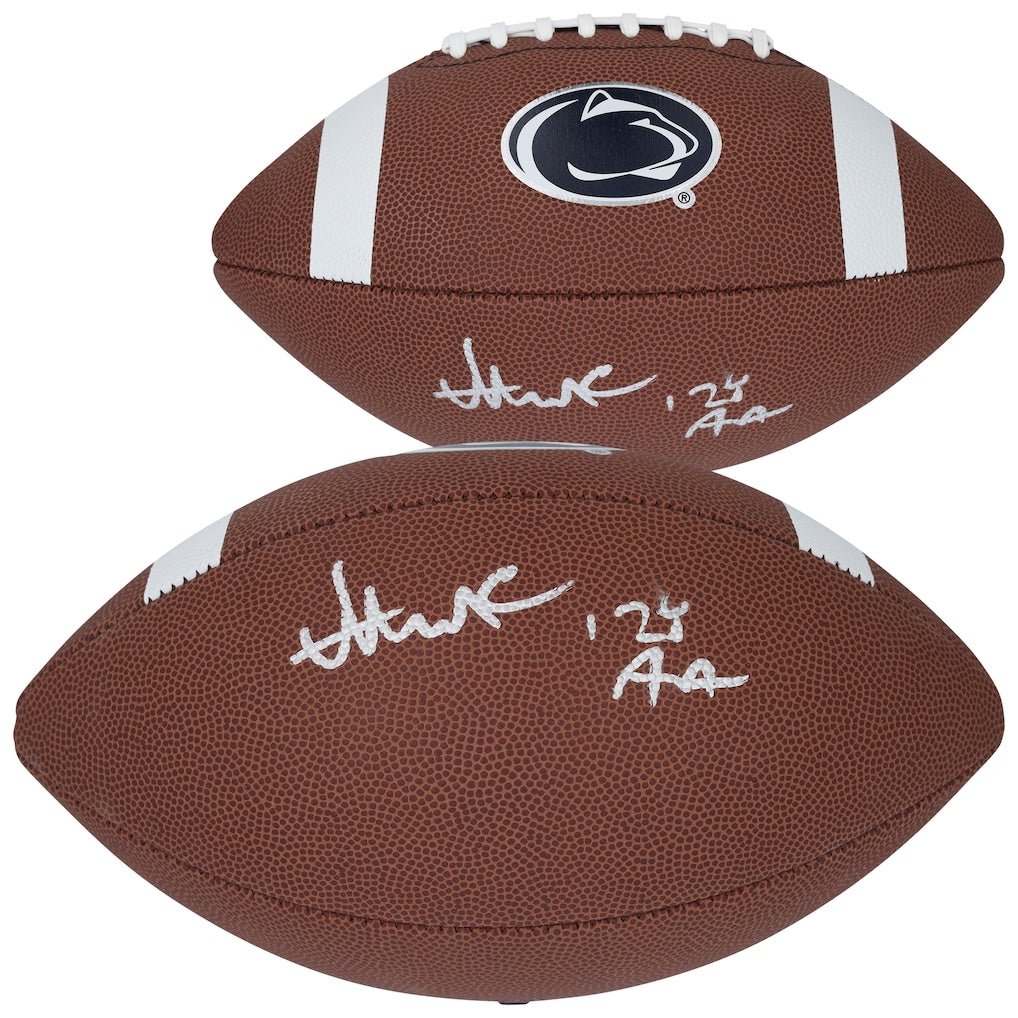 Abdul Carter Penn State Nittany Lions Autographed Nike Replica Football with ''24 AA'' Inscription