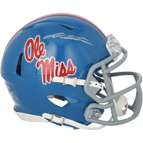 Jaxson Dart Ole Miss Rebels Autographed Riddell Powder Blue Speed Mini Helmet