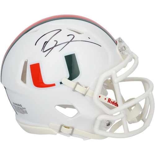 Ray Lewis Miami Hurricanes Autographed Riddell Speed Mini Helmet