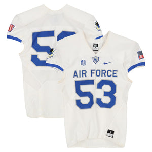 Air Force Falcons Team-Issued #53 White Nike Jersey from the Football Program - Size L