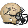 Baker Mayfield Oklahoma Sooners Autographed Gold Heisman Speed Mini Helmet with ''HS 17'' Inscription