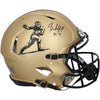 Baker Mayfield Oklahoma Sooners Autographed Gold Heisman Speed Authentic Helmet with ''HS 17'' Inscription
