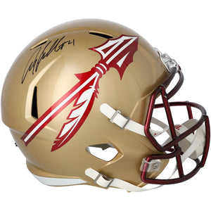 Anquan Boldin Florida State Seminoles Autographed Riddell Speed Replica Helmet
