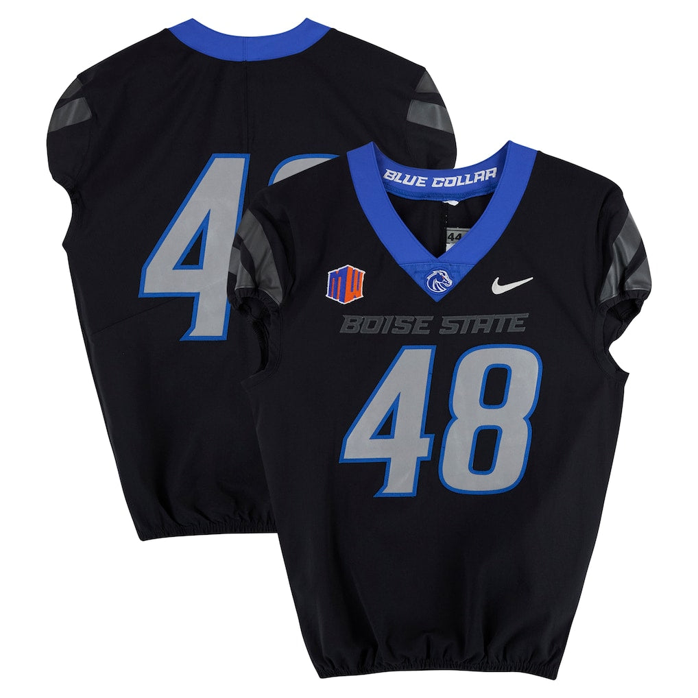 Boise State Broncos Team-Issued #48 Black Nike Jersey from the Football Program - Size 44