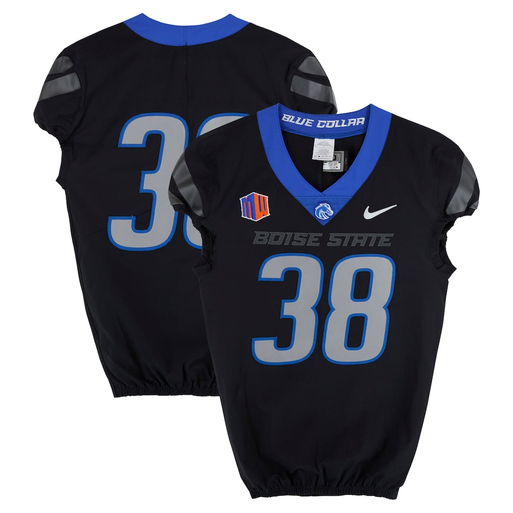 Boise State Broncos Team-Issued #38 Black Nike Jersey from the Football Program - Size 40