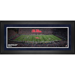 Ole Miss Rebels Framed 10'' x 30'' Vaught-Hemingway Stadium Panoramic Photograph