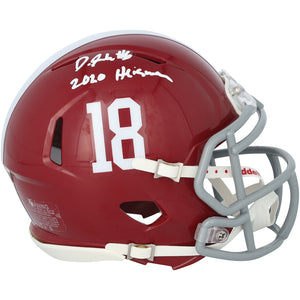 DeVonta Smith Alabama Crimson Tide Autographed Riddell Speed Mini Helmet with ''2020 Heisman'' Inscription