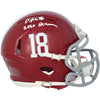 DeVonta Smith Alabama Crimson Tide Autographed Riddell Speed Mini Helmet with ''2020 Heisman'' Inscription