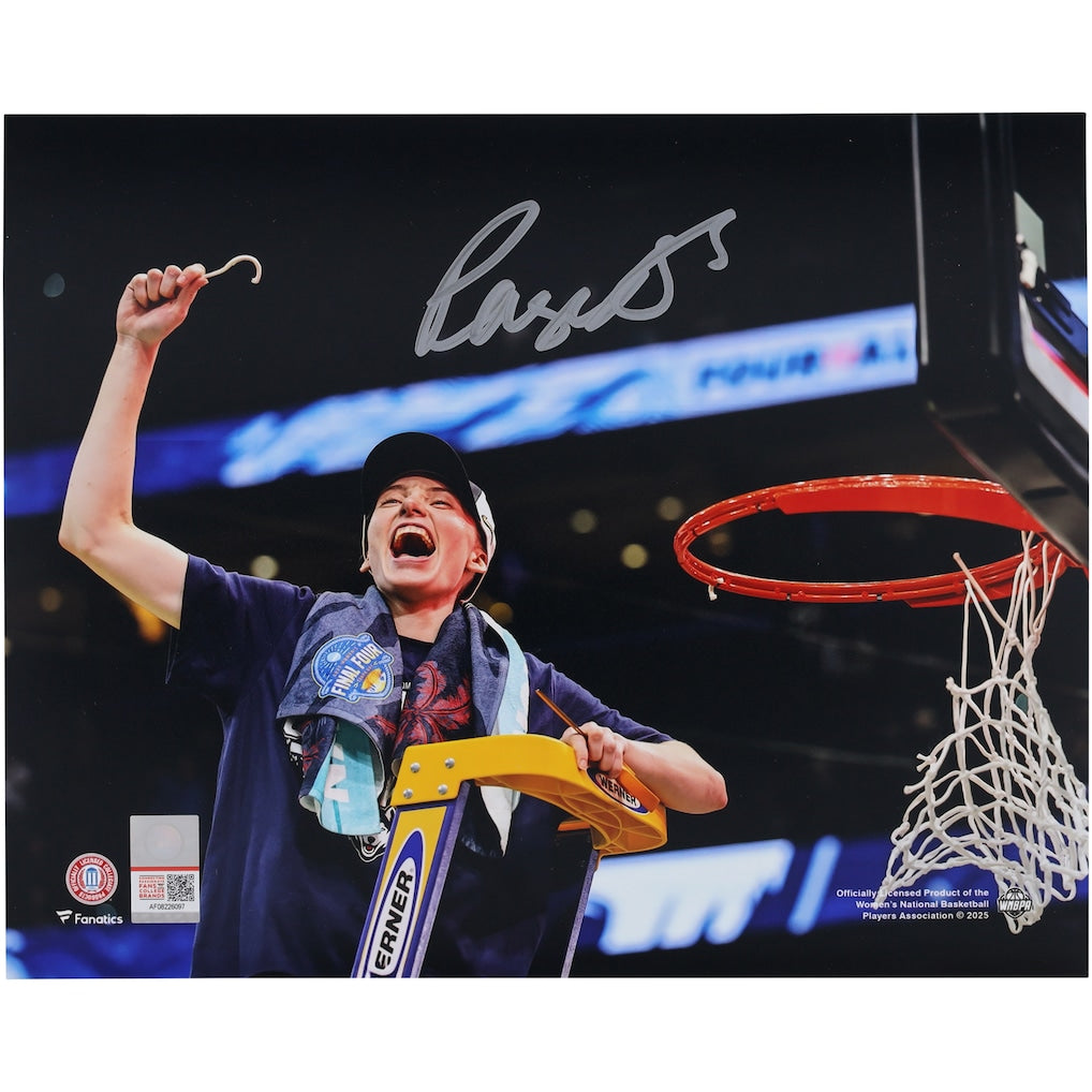 Paige Bueckers UConn Huskies Autographed 8'' x 10'' Net Cutting Photograph