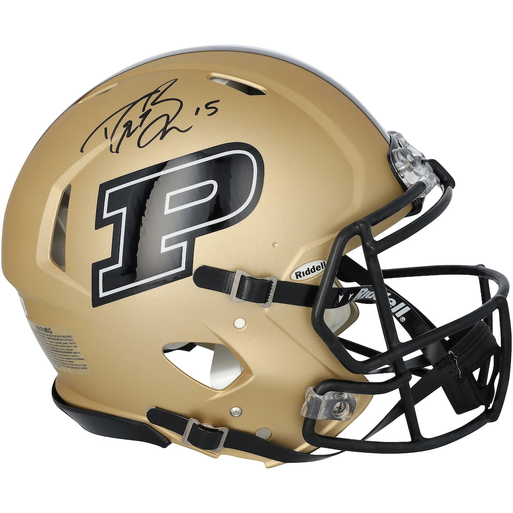 Drew Brees Purdue Boilermakers Autographed Riddell Speed Authentic Helmet - Beckett