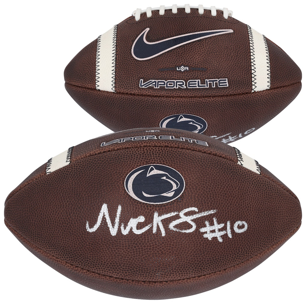 Nick Singleton Penn State Nittany Lions Autographed Nike USA Authentic Game Football