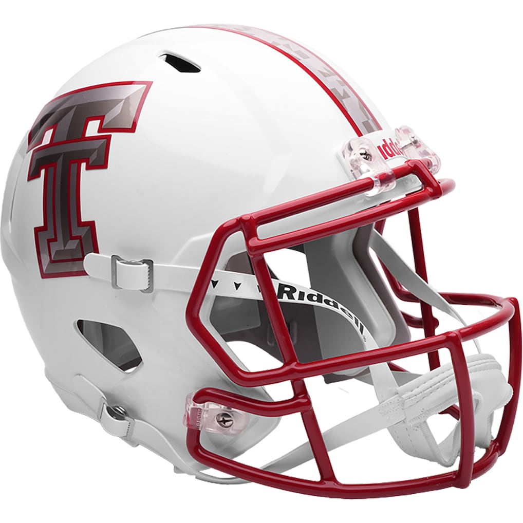 Texas Tech Red Raiders Riddell White GalvanICED Speed Full-Size Replica Football Helmet